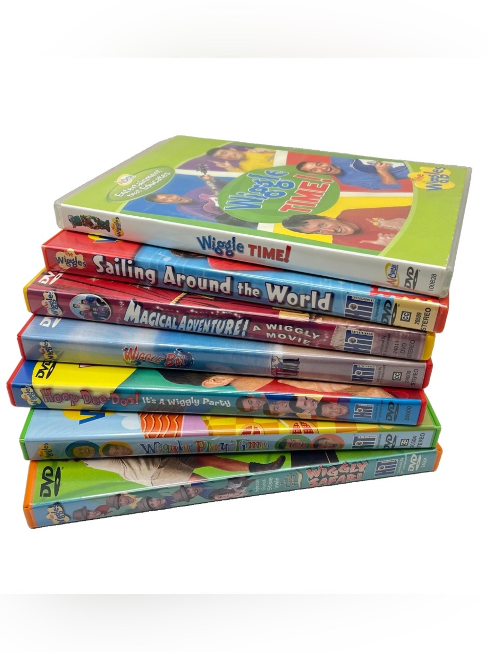 The Wiggles DVD Lot of 7 Magical Adventure Wiggle Bay Wiggly Time Wiggly Safari